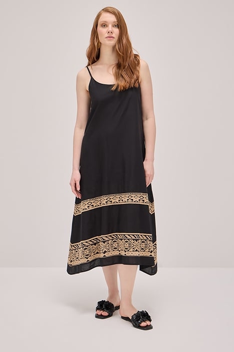 MIDI DRESS WITH EMBROIDERY BLACK 1