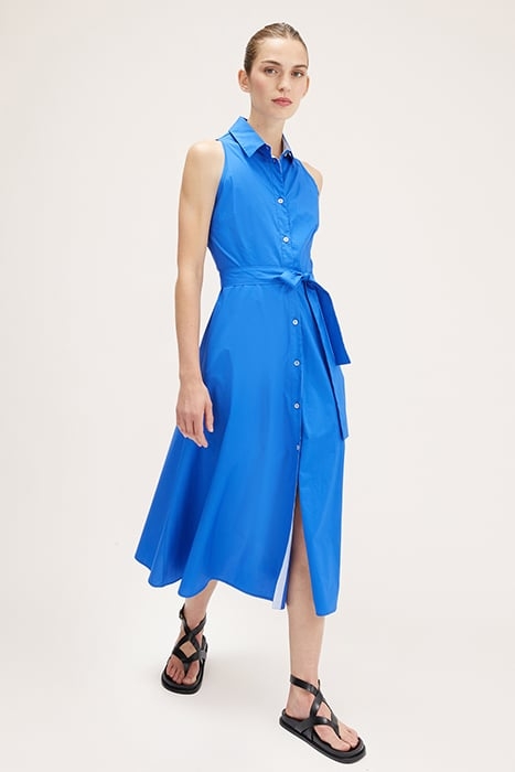 POPLIN CHEMISIER DRESS BLUE 4
