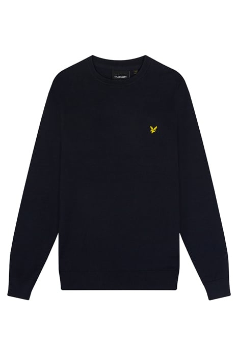 COTTON CREW NECK JUMPER DARK NAVY 4