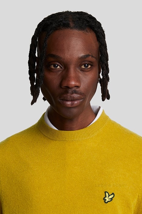 LAMBSWOOL BLEND CREW NECK JUMPER ELLANESS GOLD MARL 5