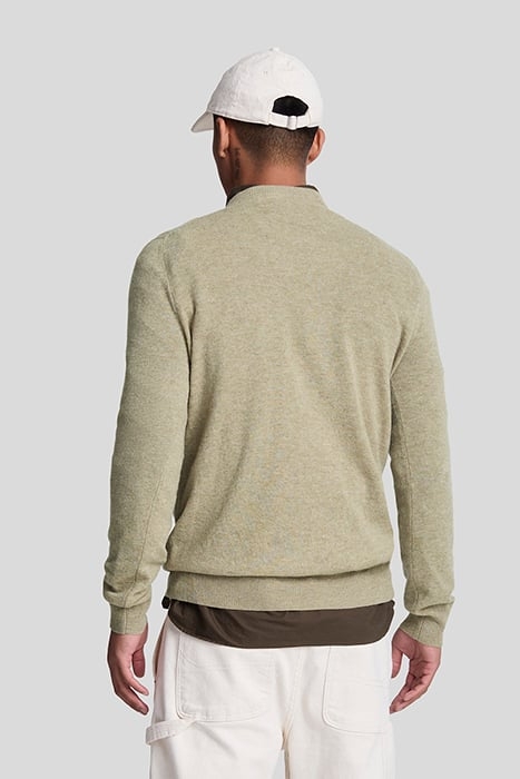 LAMBSWOOL BLEND CREW NECK JUMPER SAGE UNIFORM MARL 2
