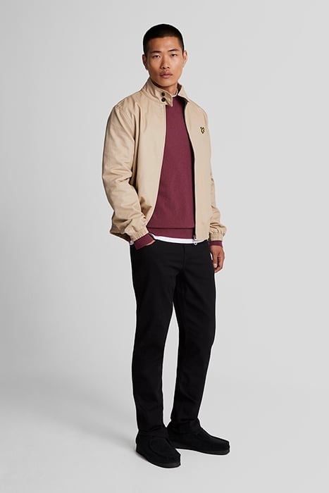 LAMBSWOOL BLEND CREW NECK JUMPER BURGUNDY MARL 4