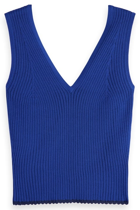 TIE BACK KNITTED TANK ELECTRIC BLUE 1