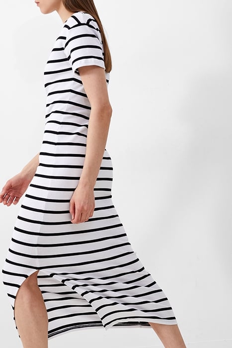 RASSIA STRIPE SS DRESS BLACK/WHITE 3