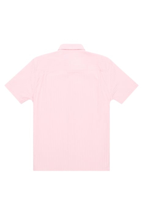 SS SEERSUCKER CHECK SHIRT SILVER PINK 2