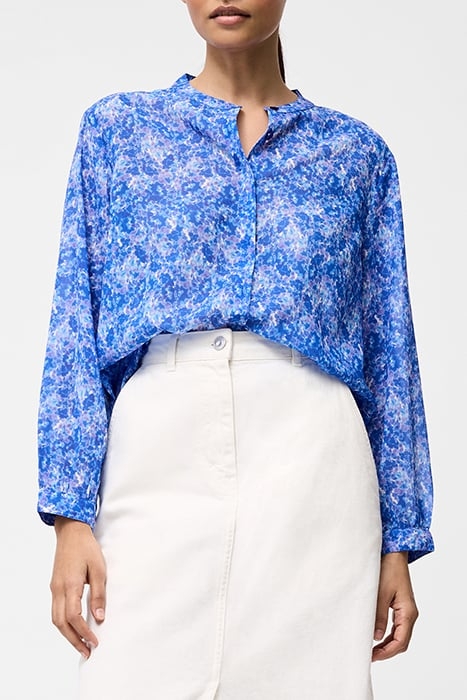 CASS HENLEY BUTTON DOWN TOP BLUE MULTI 1