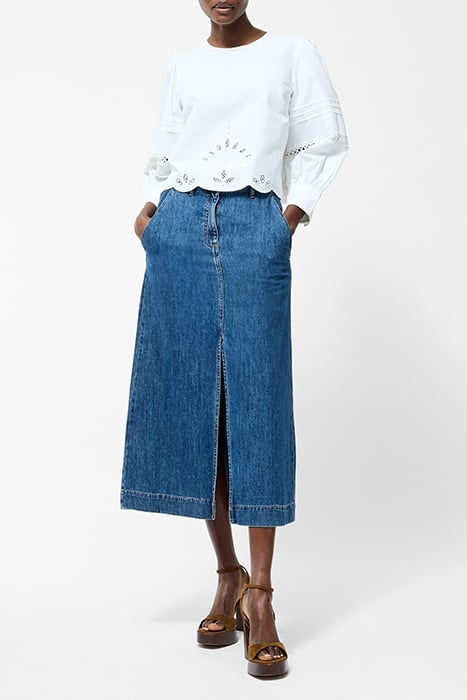 BRODERIE BORDER TOP LINEN WHITE 2