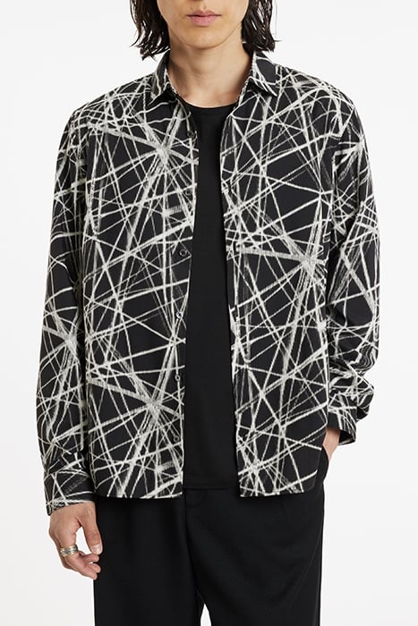 STRAIGHT BOTTOM HEM SHIRT MINERAL BLK 1