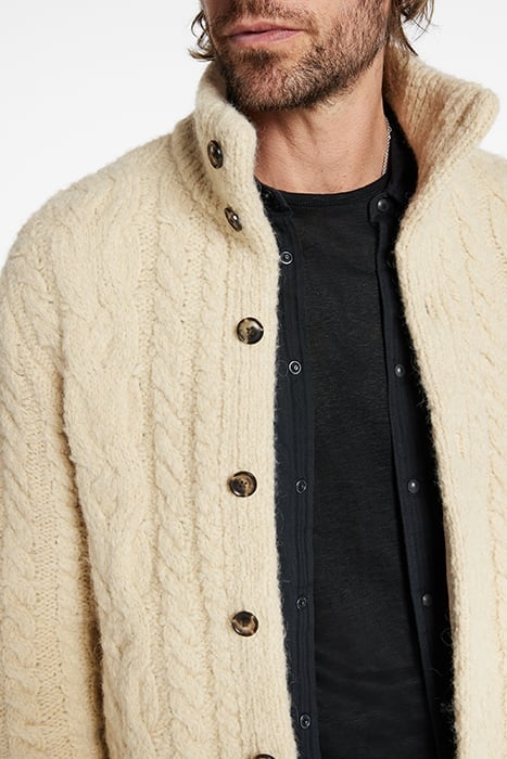 BRANDT LS QUILTED CABLE SWEATER BONE WHITE 3