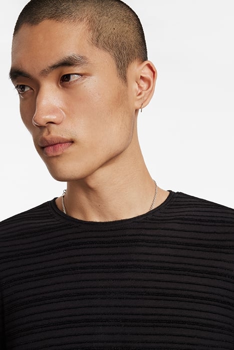 ALAIN LS CREW IN VARIEGAT BLACK 3