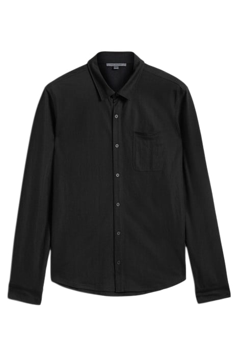 MCGILES LS SHIRT IN PIQUE BLACK 2