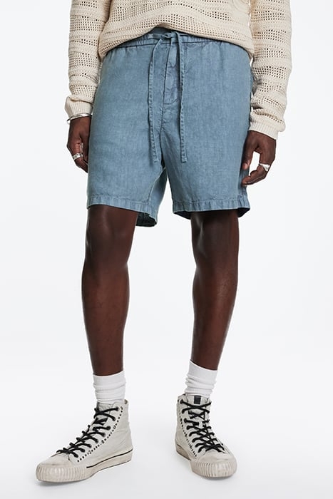 DARYL DRAWSTRING SHORT STEEL BLUE 1