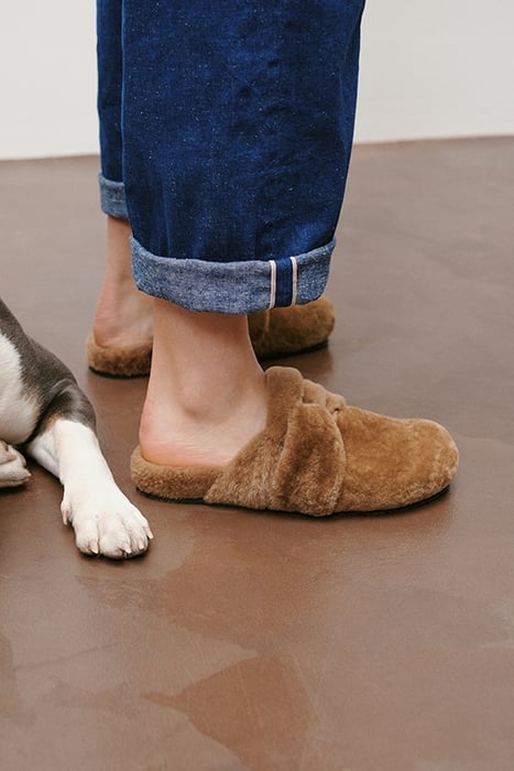 SLIPPER SHOES BROWN MARBLE 2