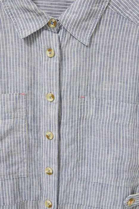 RENO LINEN SHIRT DRESS BLUE MULTI 4