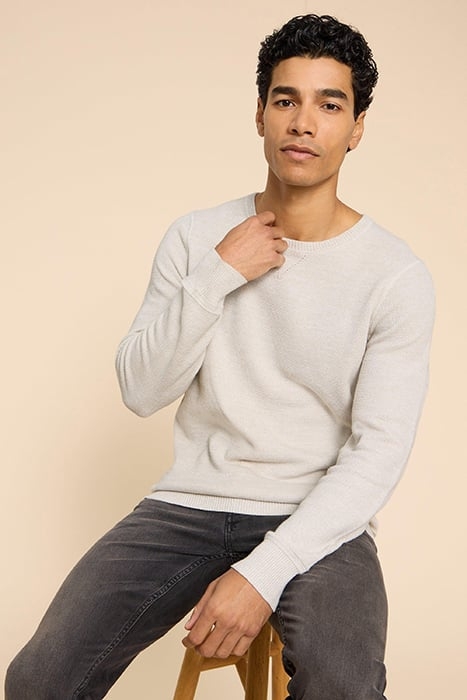 ATTADALE CREW NECK JUMPER LIGHT GREY 5