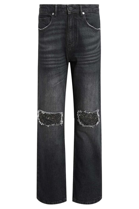 IDA CROPPED EMB JEAN BLACK 5