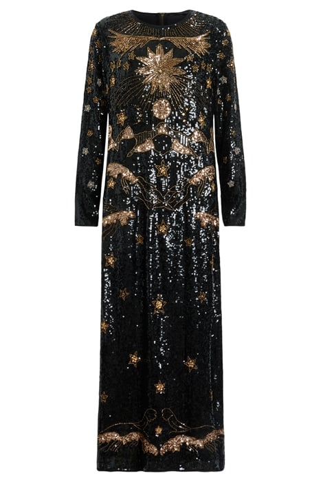 NOUSHKA MAXI DRESS BLACK/GOLD 3