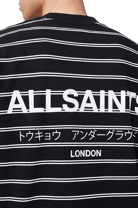 UNDERGRND STRIPE SS JET BLK/CHALK WHT 8