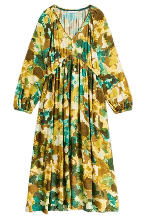IMOGEN MIDI DRESS YELLOW PRINT 3