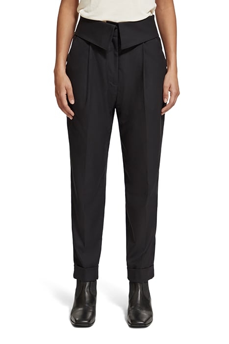 LILY - WAIST FLAP HIGH RISE TAILORED PANT EVENING BLACK 1