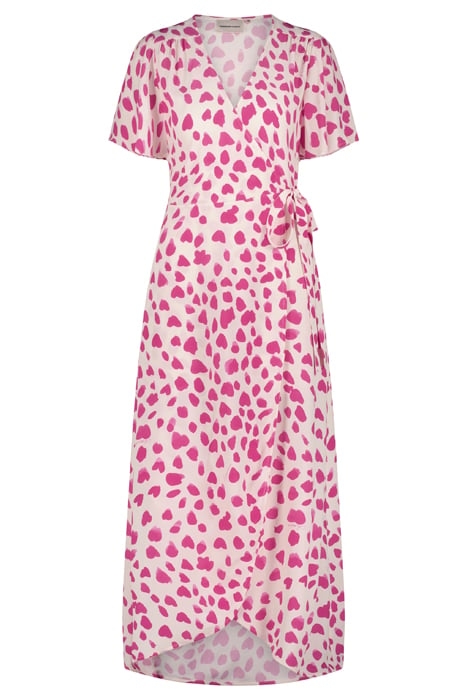 ARCHANA BUTTERFLY DRESS CREAM WHITE/HOT PINK 1