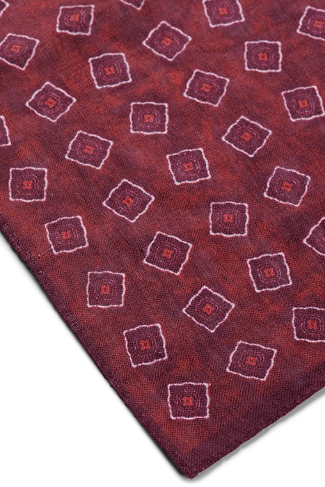 DARK RED GRAPHIC POCKET SQUARE 3