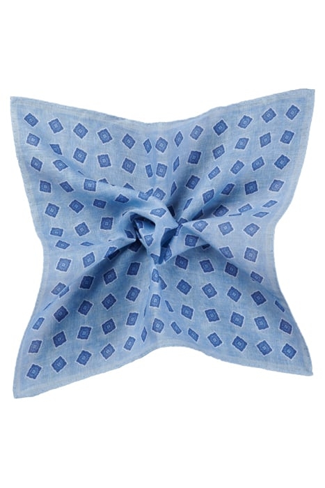 LIGHT BLUE GRAPHIC POCKET SQUARE 1