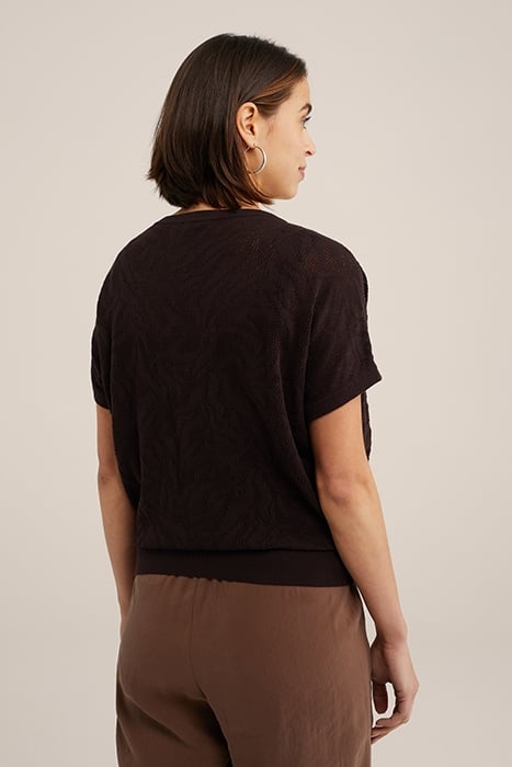 KNITTED PULLOVER DARK BROWN 2