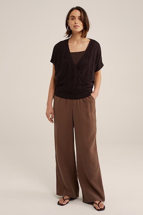 KNITTED PULLOVER DARK BROWN 3