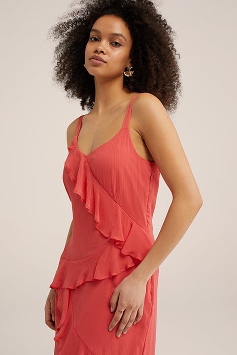 DRESS MID LENGTH CORAL PINK 5