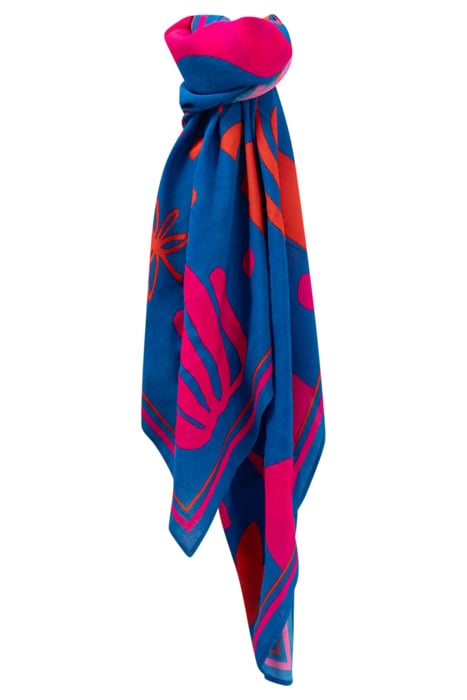 AYNI - BLUE SQUARE SCARF SERIGRAPHS PLACED 1