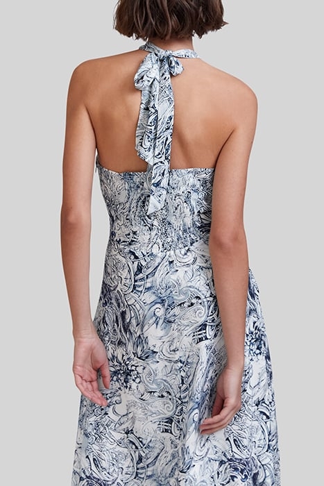 ECRU LENZING™ ECOVERO™ TATTOO-PRINT DRESS 5
