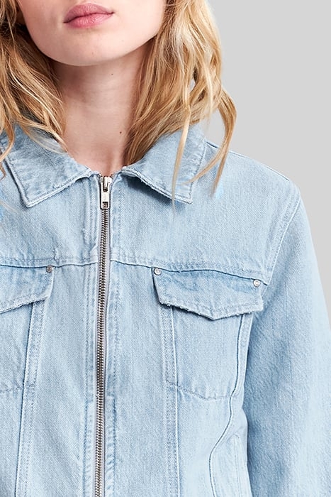 LIGHT BLUE ORGANIC COTTON DENIM JACKET 5