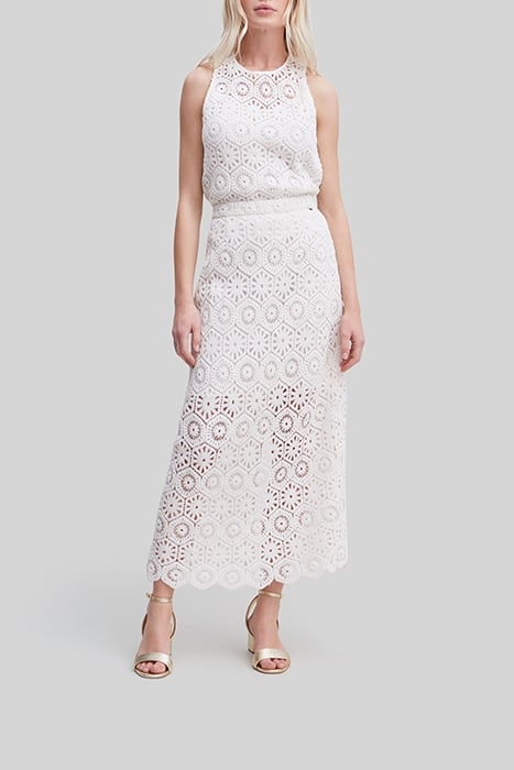 ECRU CROCHET LONG SKIRT 2
