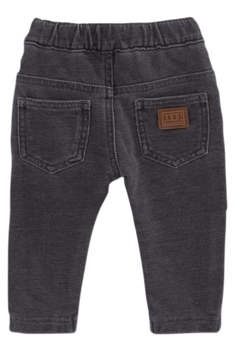 BABY BOYS’ GREY KNIT TROUSERS WITH YELLOW TIES 2