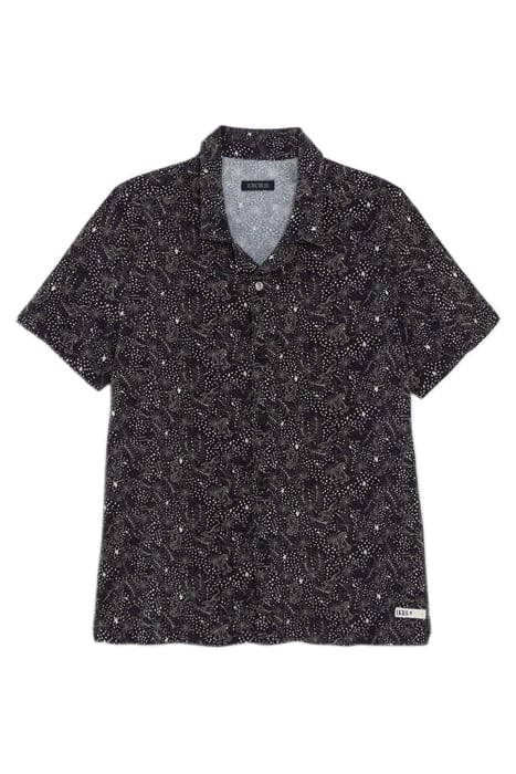 BOYS' BLACK LENZING™ ECOVERO™ EXOTIC PRINT SHIRT 1