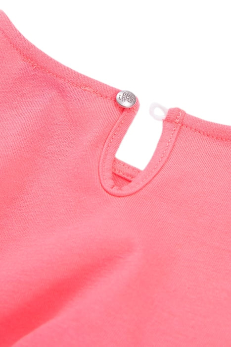 GIRLS’ NEON PINK DRESS WITH TWO-TONE SLOGAN 6