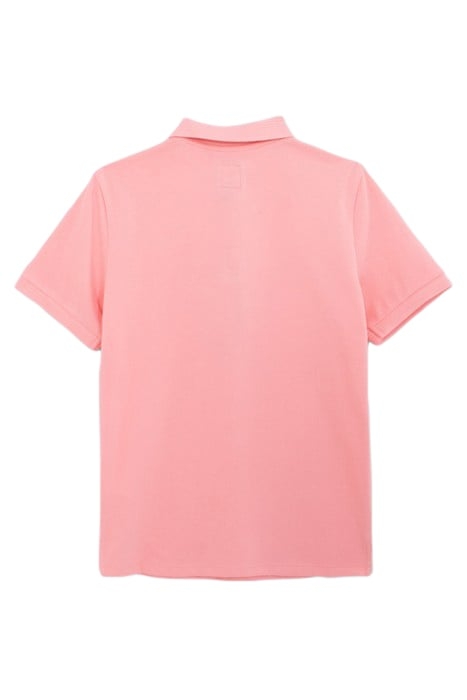 BOYS’ PEACH ORGANIC COTTON POLO SHIRT WITH RIBBING 2