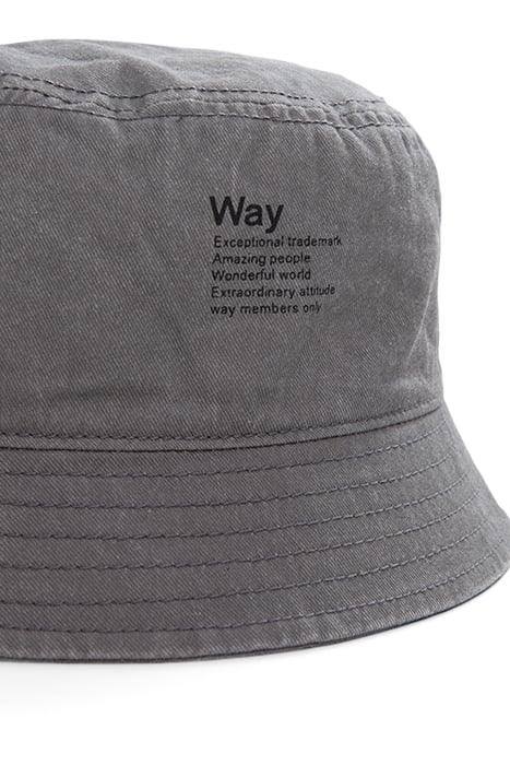 BOYS’ GREY ORGANIC COTTON SUN HAT WITH SLOGAN PRINT 5