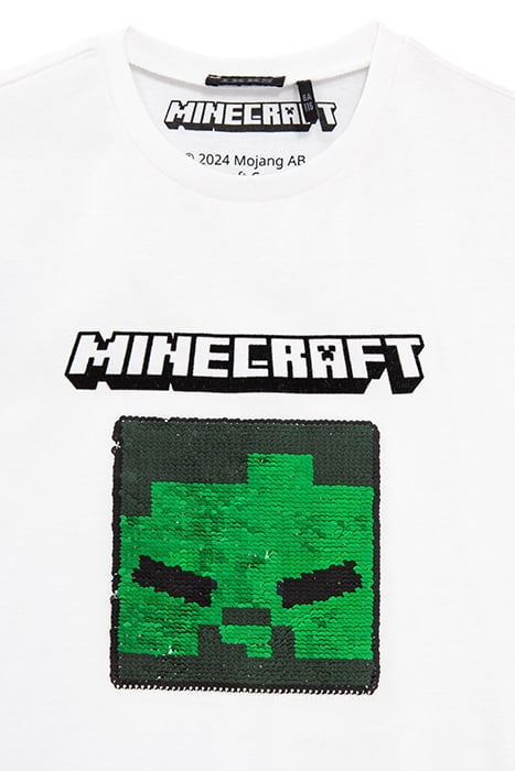 BOYS’ WHITE T-SHIRT WITH MINECRAFT REVERSIBLE SEQUINS 5