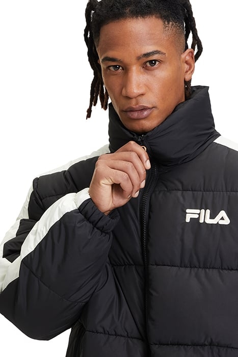 LESZNO 90'S PUFFER JACKET BLACK-ANTIQUE WHITE 7