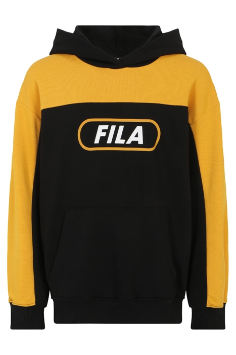 LUCKA BLOCKED HOODY BLACK-AUTUMN BLAZE 1