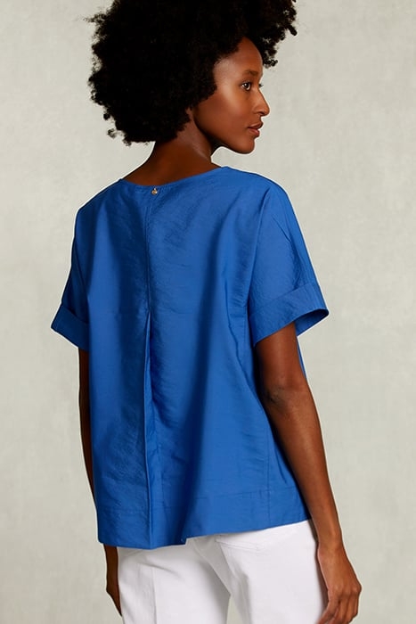 BLUE UNI OVERSIZED BLOUSE BLUE 2