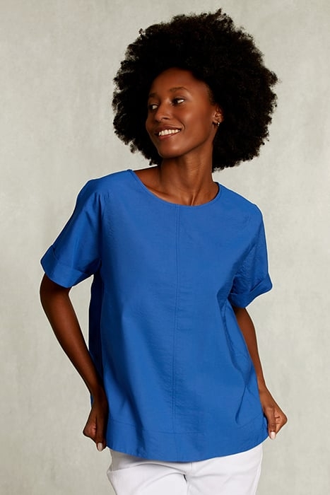 BLUE UNI OVERSIZED BLOUSE BLUE 1