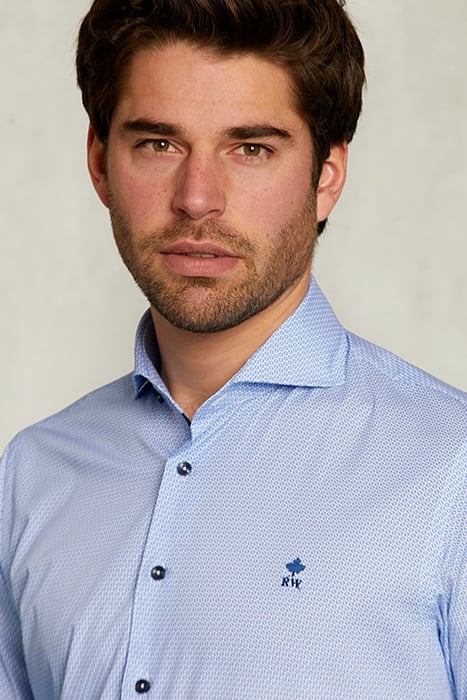 SLIM FIT DOTTED SHIRT BLUE/WHITE BLUE 4