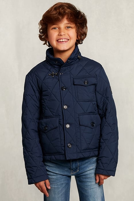 QUILTED SHORT JACKET INDIGO BLUE 1