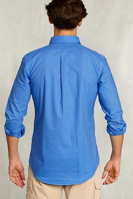 SLIM FIT COTTON SHIRT DARK AZURE BLUE 2