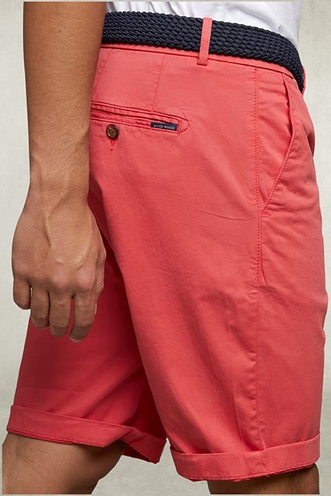 COTTON CHINO SHORT PASSION RED 3