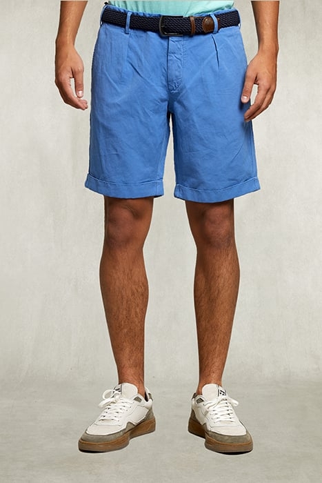 LINEN SHORT STONE BLUE BLUE 1