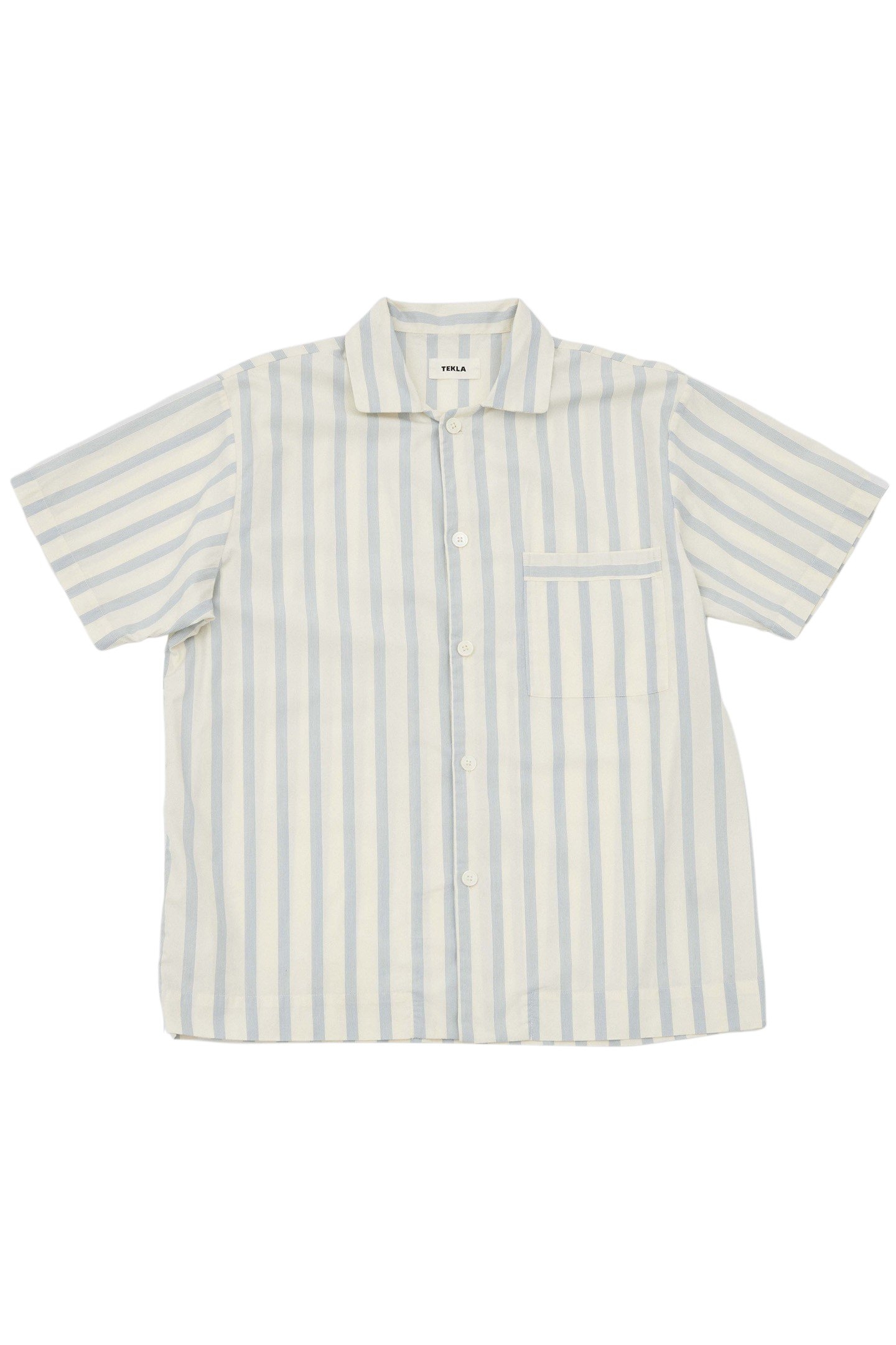 UNISEX POPLIN, SHORT SLEEVE SHIRT NEEDLE STRIPES 1